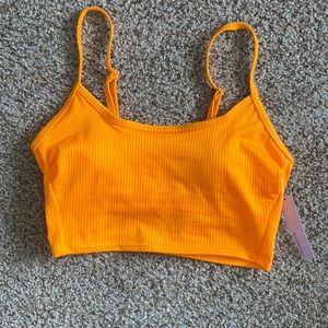 Orange swim bikini top
